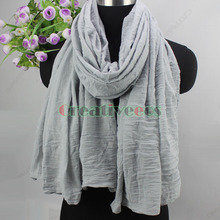 Elegant Fashion Women Girl s Solid Color Wrinkle 2 Loop Infinity Cowl Eternity Endless Circle Casual