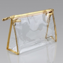 Moda PVC transparente a prueba de agua Travel Cosmetic Toiletry bolso de mano con cremallera
