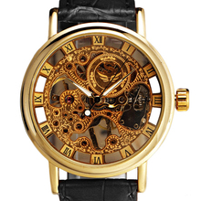 Men ‘ s ultra-delgada Gorgeous hueco de oro Carve Dial mecánico de lujo del reloj reloj 5V87