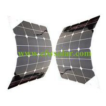 flexible solar panel 100W(2*50W), rechargeable solar battery with 0.9M cable MC4 connector, 12V battery solar charger.