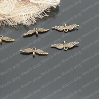 (20967)Alloy Findings,charm pendants,Antiqued style bronze tone 24*8MM Wing 50PCS