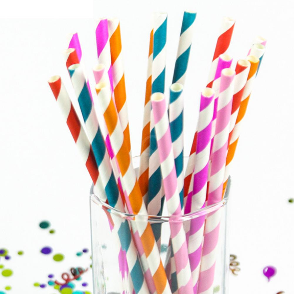 50 pcs Colorful Straw Creative color paper straw disposable straw