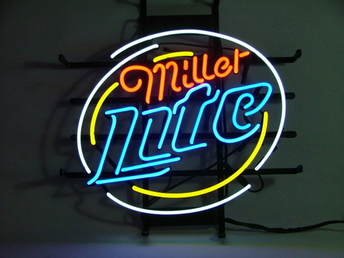 -NEON-SIGN-MILLER-LITE-HANDICRAFT-REAL-GLASS-LIGHT-TUBE
