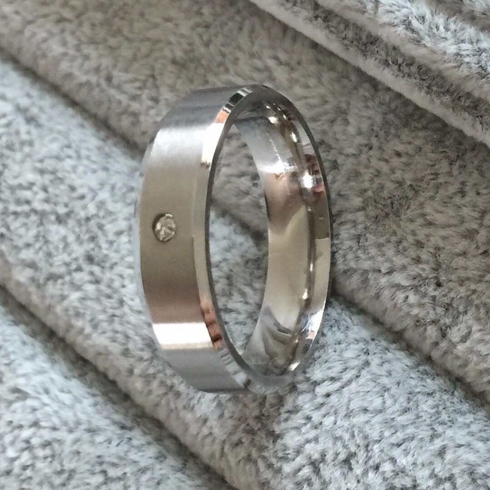 High polished 6mm thick 316L stainless steel rings for men women high quality USA size 7-14