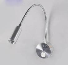 LED Aluminum Hoses Wall lamps Flexible Spot light Bedside Lamp Reading lamps 1W or 3W Mirror Light With Switch GY-DD-1010