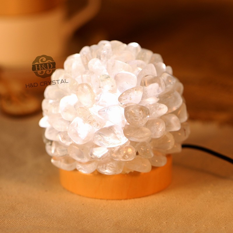 Unique LED USB Lava Lamp White Rock Crystal Quartz Crafts Night Sleeping Lights Lamp Emergency Light for Bedroom Creative Gift (1)