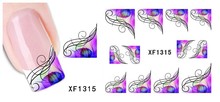 XF1315 Fashion New style Water Transfer Stickers 1 Sheets 3D Design DIY Nail Art Decorations Nail