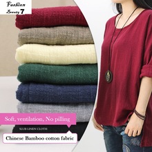 Bamboo cotton fabric Fluid cloth chinese style Pleated fabric solid color DIY for Dress curtain Linen summer clothes scarf shawl