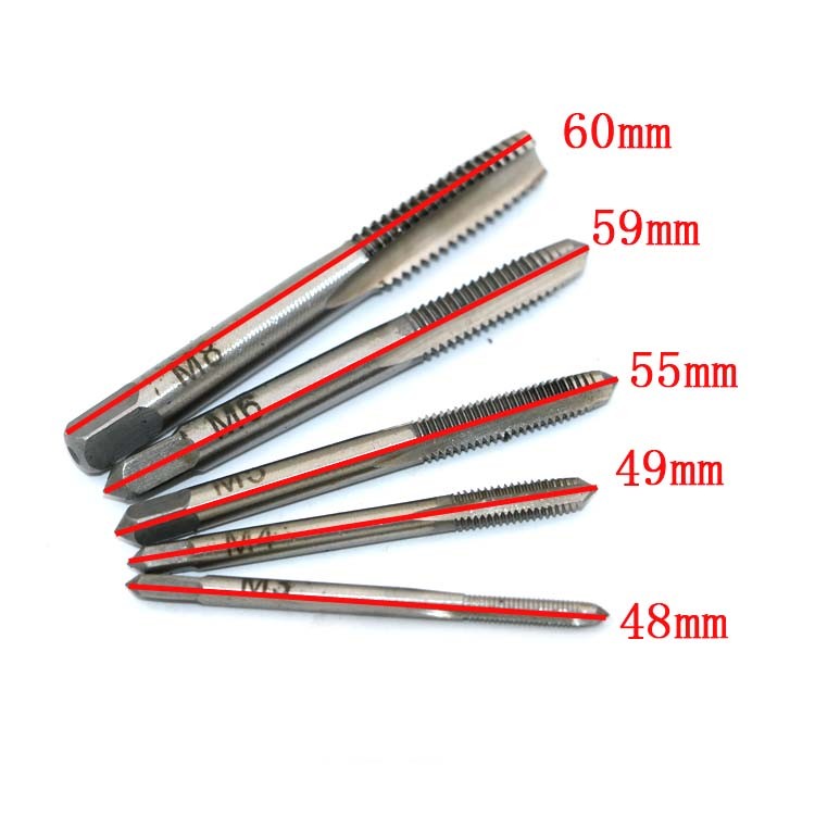 Description Picture 4 of item3F Hand Screw Thread Metric Plug Tap Set M3 M4 M5 M6 M8 with Adjustable Tap Wrench 1/16-1/4"