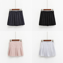 2016 Summer Womens High Waist Skirts England Style Classic font b Plaid b font Pleated Mini