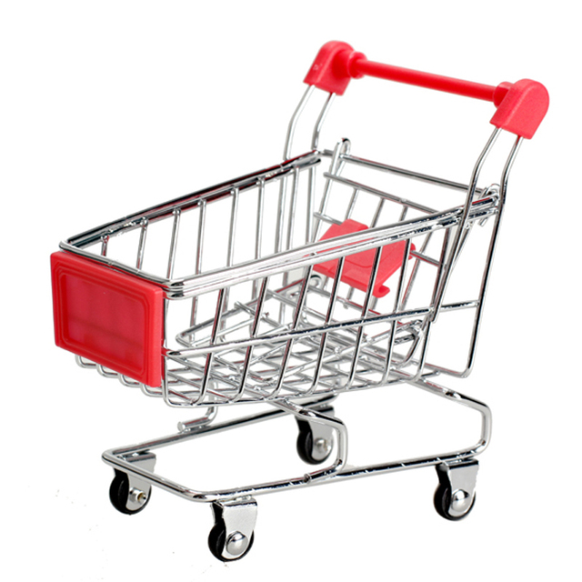 Милый Ребенок Хранения Ящик Для Игрушек Мини Супермаркет Handcart Торговый Утилита Корзина Режим Хранения Игрушек Красный Контейнер Для Игрушек