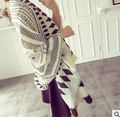 2015 New 185 110cm Geometric Pattern Voile Sun proof Scarf For Woman All match Beach Wrap