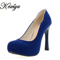 Hot sale Big size 30 50 Fashion solid Women s shoes elegant Ultra high with flock