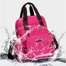 Fashion solid colors Large capacity waterproof Nylon Nappy backpack maternity Nursing baby bag Mothers insulating bag