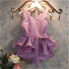girls dress retail new 2015 girls clothes summer fashion children s vests set suit 2 7