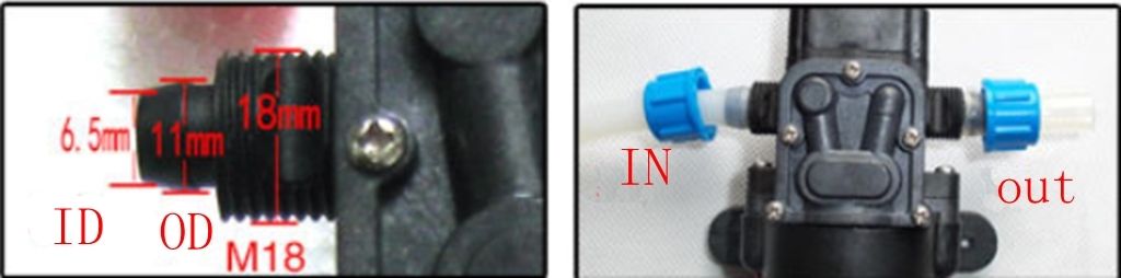 Description Picture 6 of itemT-HB DC 24V 100W Self-priming Booster Diaphragm Water Pump Backflow Control 300L/H For Car washing