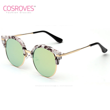 Women’s Sunglasses Alloy Unique Round Frame Glasses Vintage Goggles Elegant Colorful UV 400 Protection Shade SG15017