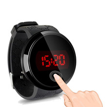 Creative personality minimalist leather normal LED watch men and women couple watch electronics casual watches