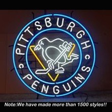 Pittsburgh Penguins Handcrafted Neon Light Sign Neon Bulbs Beer Pub Store Display Real Glass Tube Handcraft Advertising 24×24