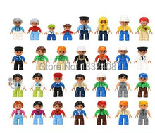 10 unids/lote nueva Duplo Building Blocks figuras partículas grandes Compatible con juguetes Lego para los niños