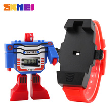 Children Digital Watches Brand SKMEI Cartoon Kids Watch Robot Model Detachable WristWatch Sport Boys Outdoor Relogio Relojes