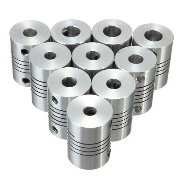 Description Picture 4 of item100pcs/lot, NEW 8x10 mm Aluminium Tight Flexible Shaft Coupling CNC Stepper Motor Coupler Connector Router D19 L25