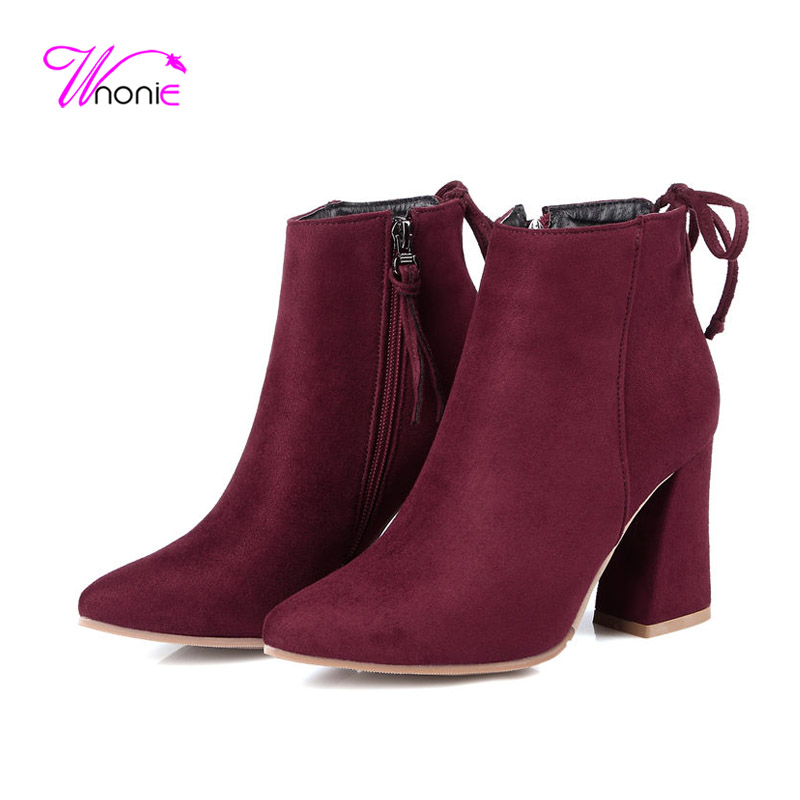 short block heel boots