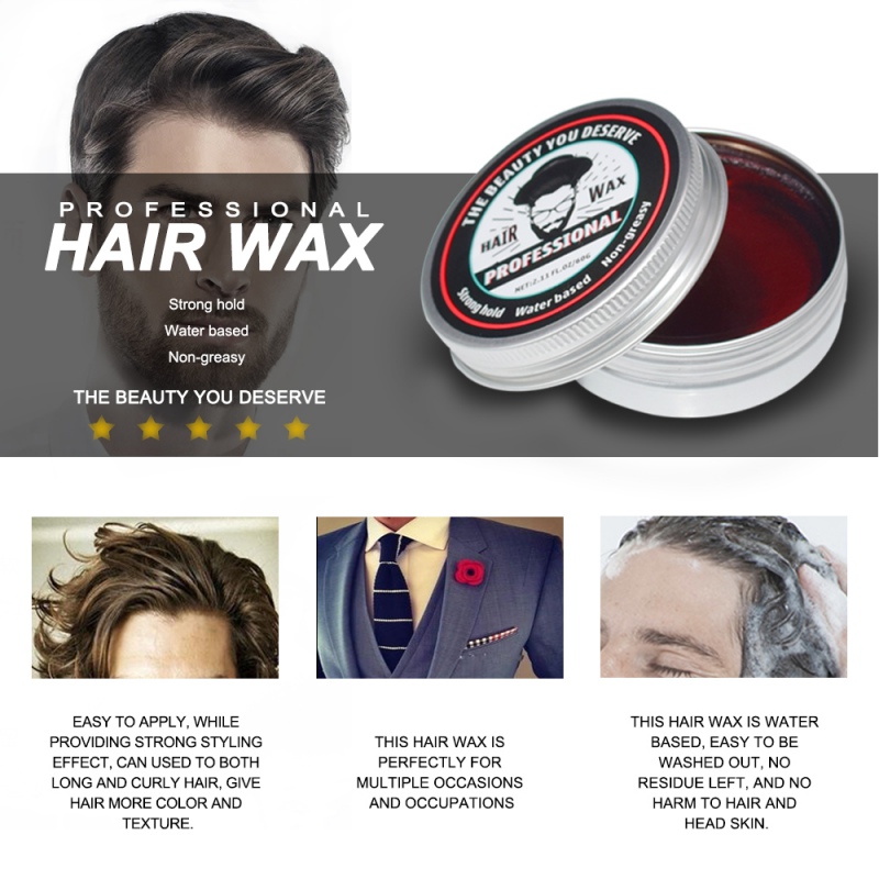 Men Hairstyles Matte High Strong Hold Low Shine Hair Styling Wax