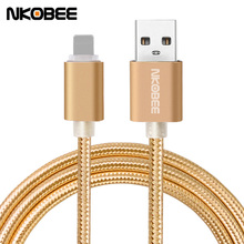 1.5M Luxury Metal Braided Mobile Phone Cables Charging USB Cable Charger Data For iPhone 5 5S 6S 6 6 plus IOS Data accessories