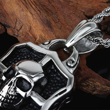 MN201 Stainless Steel Jewlery Men Gift Jewelry Necklace Skull Skeleton Necklace Pendant Fahion modern wholesale
