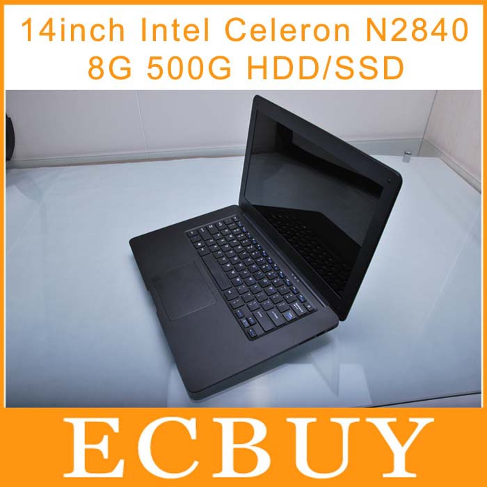 14  Ultrabook  Intel Celeron J1800 2.41    8  500   8    SSD