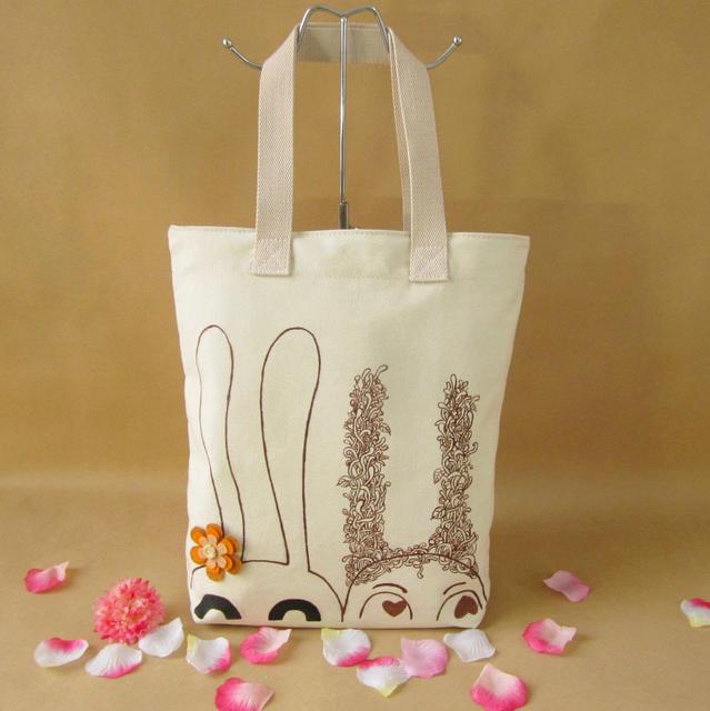 Lona del bolso de hombro pequeña fresca tela vintage niñas breve hechos a mano patrón de