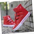 2016 Hot Sale Men PU High top Casual Shoes Fashion Red Black White Men s Hip