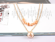 gold chain necklace freshwater pearls necklace accessories charm pendant necklace 2015 women jewelry 1840