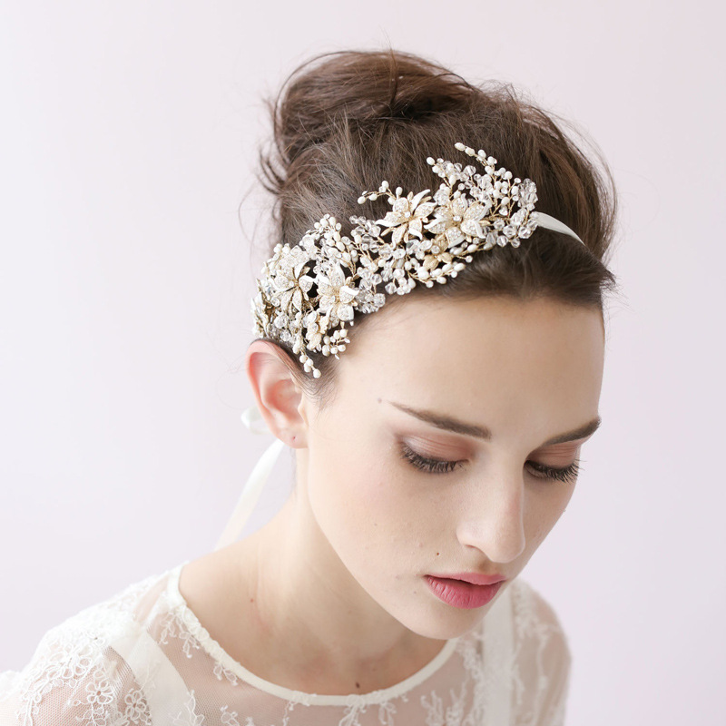 Hand Made Wedding Hair Accessories Bridal 2015 Headpiece Cheap Headbands Beads Flower Crystal Headwear Hot Sale ... - Hand-Made-Wedding-Hair-Accessories-Bridal-2015-Headpiece-Cheap-Headbands-Beads-Flower-Crystal-Headwear-Hot-Sale