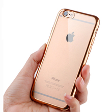 Ultra Thin Rose Gold Plating Crystal Clear Case For Iphone 6 6s 4 7 Inch 6