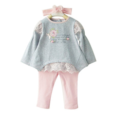 Autumn Newborn carters Baby Girl Clothing Set 3 Pieces Sets Headbands T shirt Pants Bebe Girls