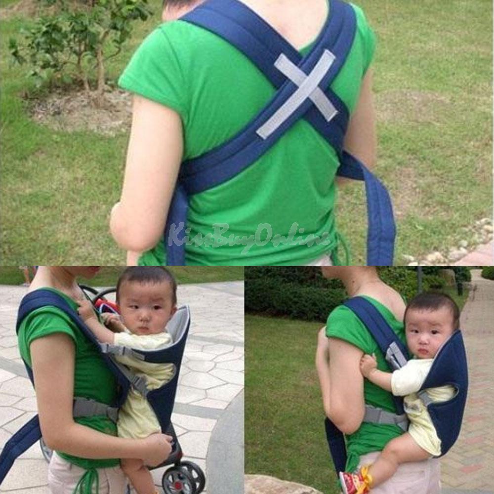 Trendy Breathable 3D Mesh Baby Wrap Carrier Baby Sling for Infant Baby Blue FCI 