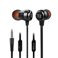 T2 HIFI Deep Bass Earphone T280A Manufacturer high quality earbuds Noise Cancelling earphone with Microphone for