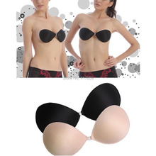 Sexy Women Invisible Strapless Bra Push Up Silicone Bust Front Closure Backless Self Adhesive Gel Size