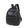Occident Style Fashion Casual Large Capacity Backpack Women Solid Color Rivets Casual Bag Edgy Travel Bag