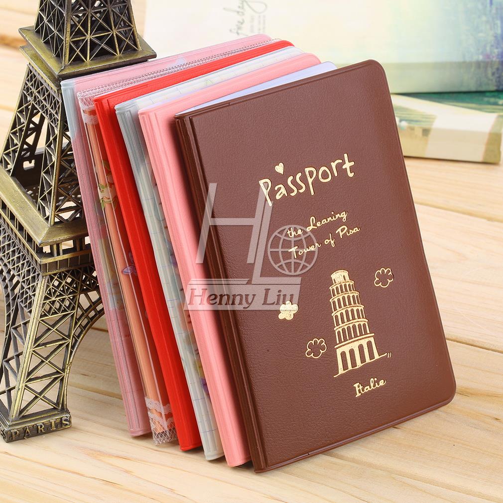 2015 Simple Travel ID Document Holder Utility Pu Leather Passport Cover 6 Colors