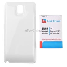 Link Dream High Quality 8000mAh Mobile Phone Battery Cover Back Door for Samsung Galaxy Note 3