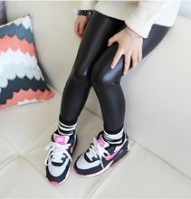 2 12year skinny black kid leather pants girl legging baby pants kid legging leggins girl pants