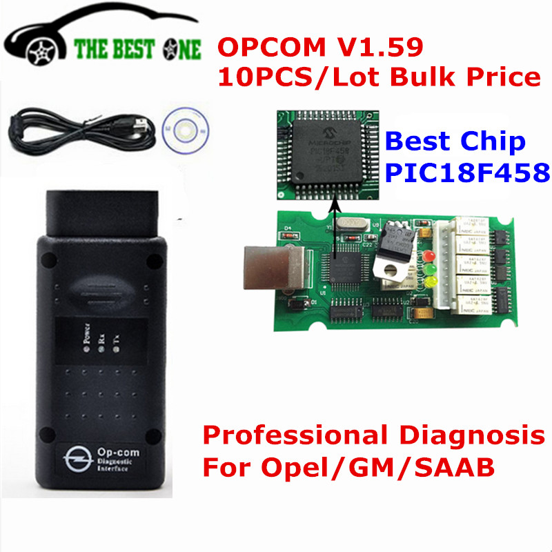 10 ./ DHL   SW V2012 FW V1.59 OP-COM  Opel OBD2 OP-COM / OPCOM  PIC18F458  can-bus  