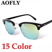 Wayfarer Clubmaster Half Metal Sunglasses Men Women Brand Designer Glasses G15 Coating Mirror Sun Glasses Fashion
