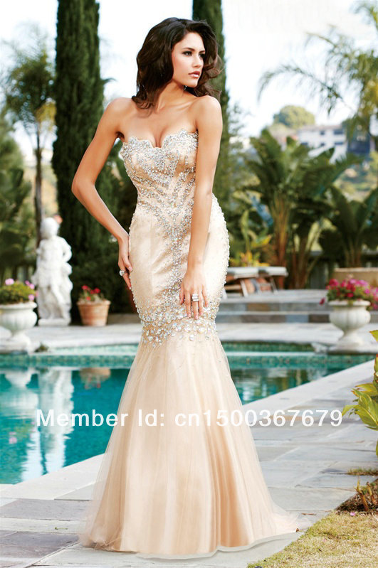 vestidos de noche largos elegantes brillantes