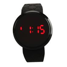 Hot Marketing 2015 Fashion Waterproof Men LED Touch Screen Day Date Silicone Wrist Watch Black N4