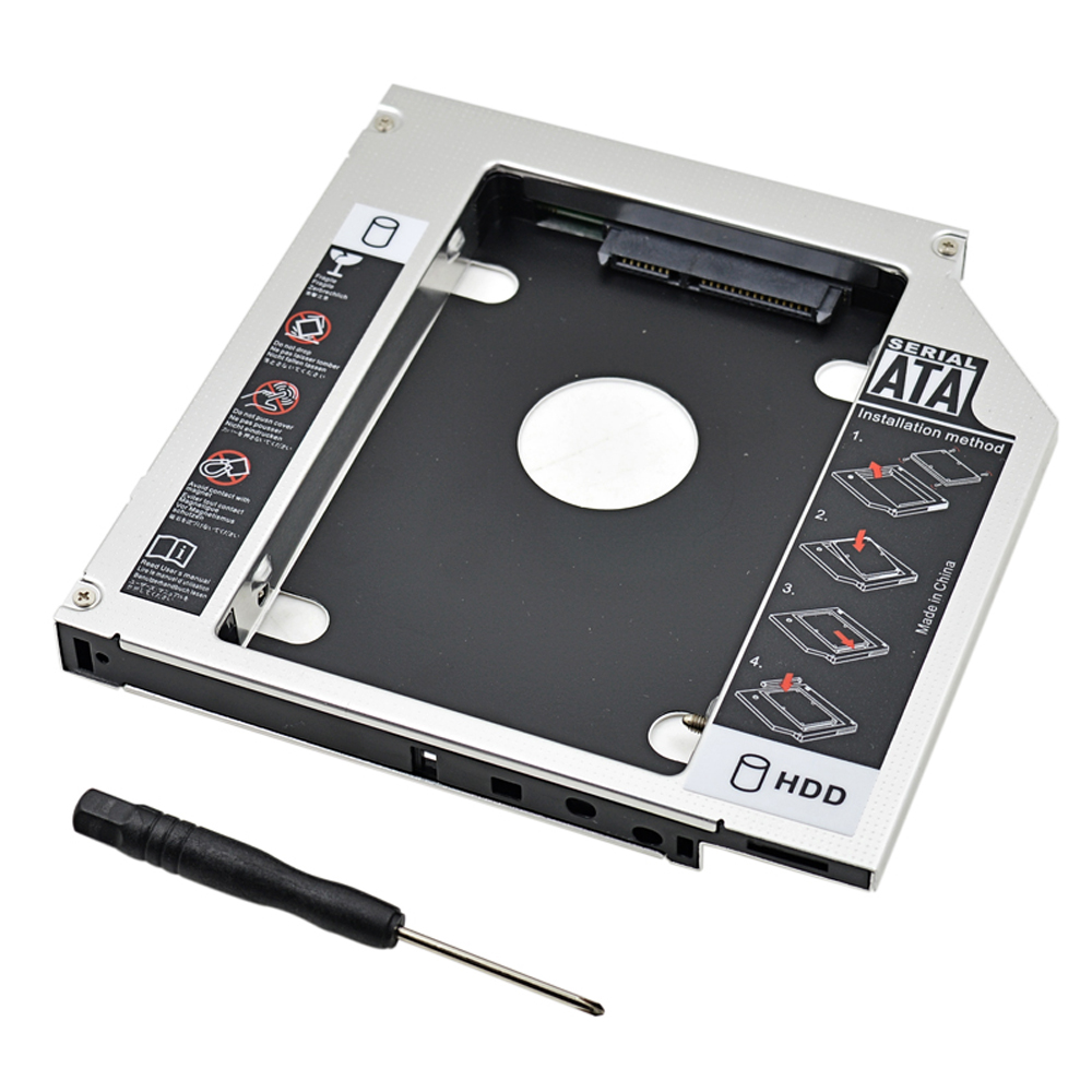 SATA to IDE 2nd HDD Caddy 12.7mm 2.5" SSD HDD Case Enclosure Customized