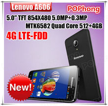 Lenovo A606 Unlocked 5 inch Single SIM Card Touchscreen Mobile Phone 4G FDD LTE Quad Core MTK6582M+MTK6290 Android 4.4